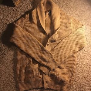 J. Crew Cotton Shawl Neck Cardigan Sweater
